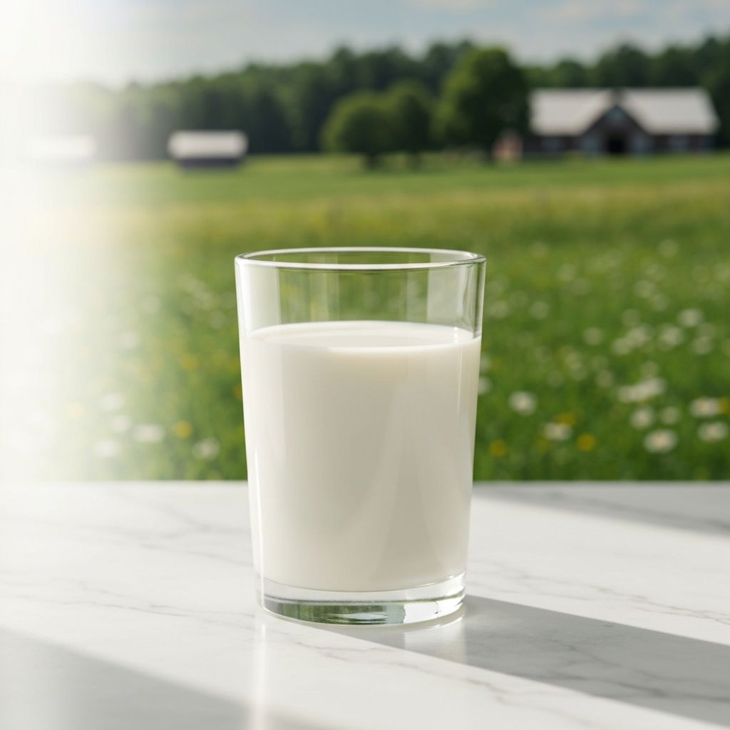 신선한 유기농 우유